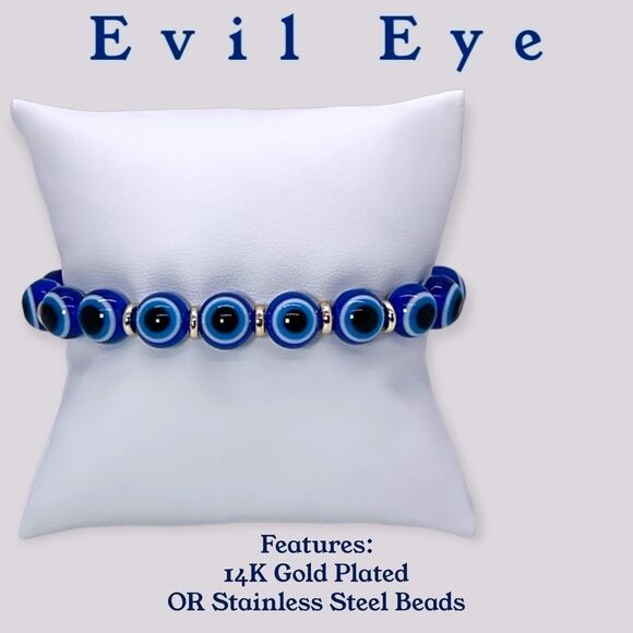NWT Wool + Pepper Co. Evil Eye PROTECTION Bracelet - Picture 2 of 7